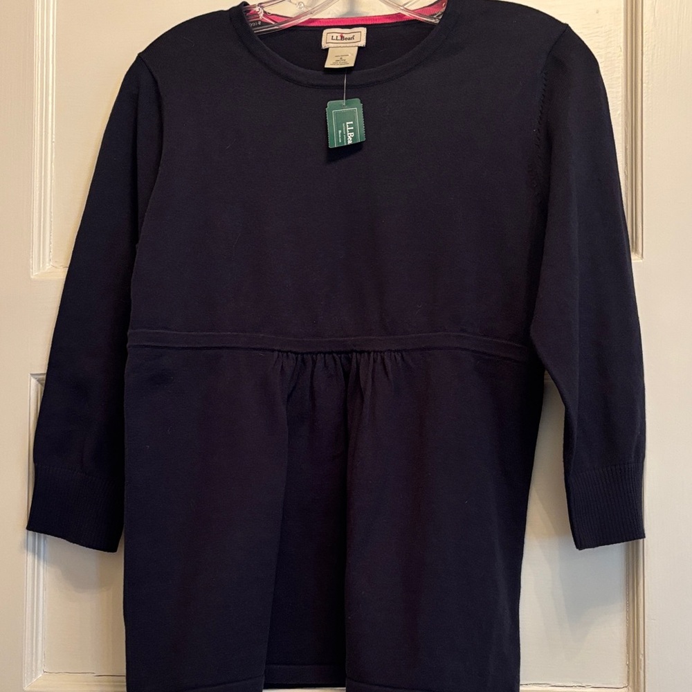 LL Bean Girls‎ Navy Blue loose fit Dress NWT
